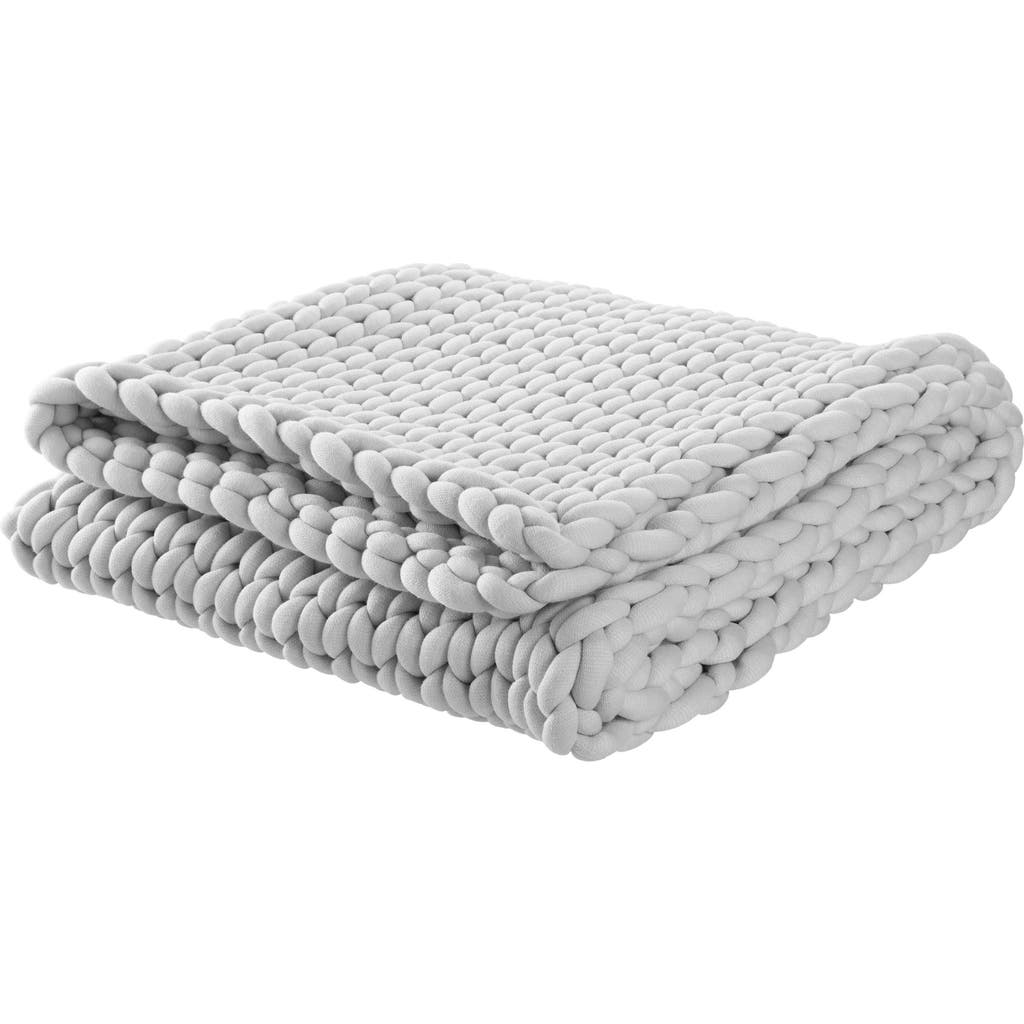 Vellux Weighted Knit Blanket In Gray