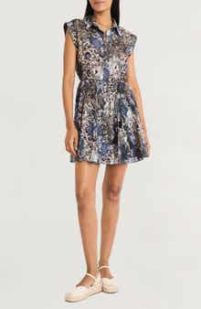 The Good Journey Cap Sleeve Cotton Shirtdress