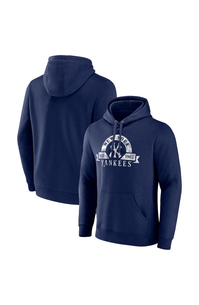FANATICS Men's Fanatics Branded Navy New York Yankees Big & Tall Utility Pullover Hoodie, Main, color,