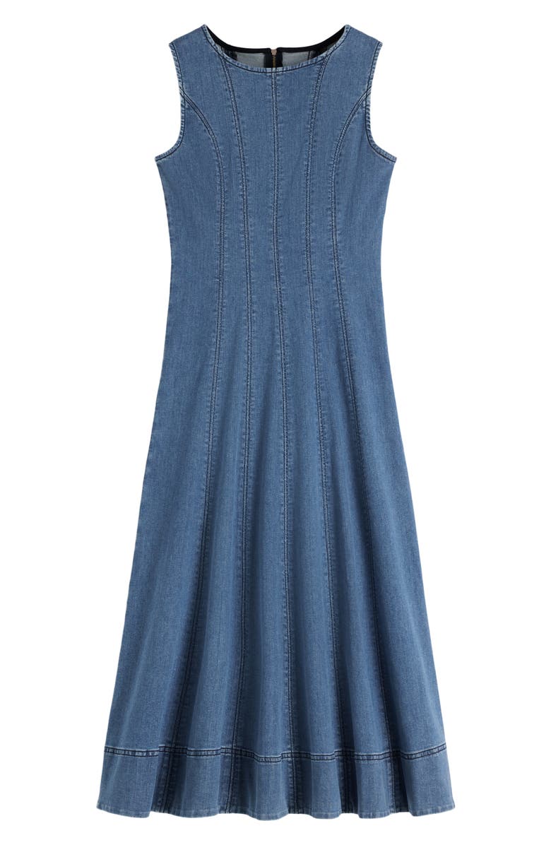 Boden Annet Denim Midi Dress, Alternate, color, Mid Vintage