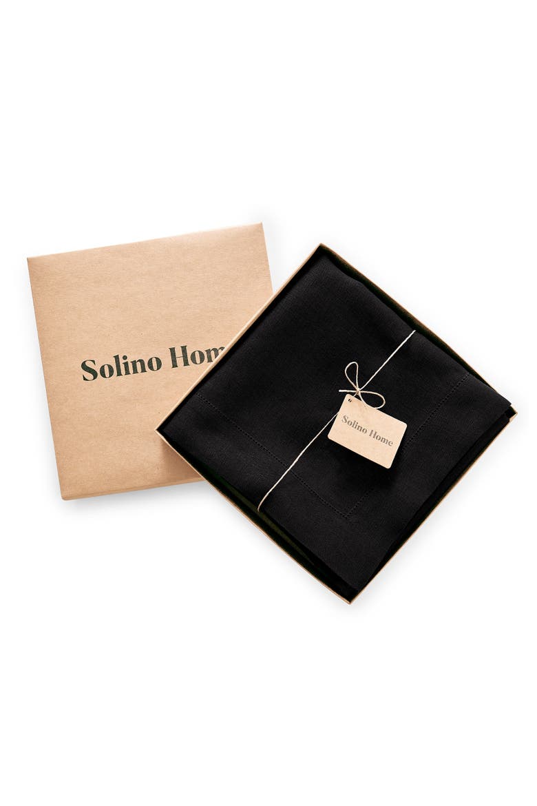 Linen Tablecloth - Sonoma Hemstitch, Alternate, color, Black