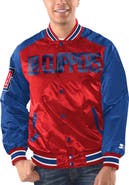 STARTER Men's Starter Red/Royal LA Clippers Renegade Satin Full-Snap Varsity Jacket