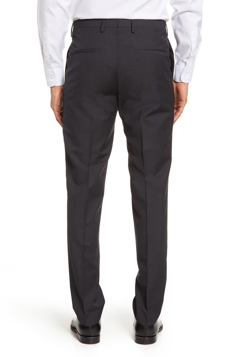 Tiger of Sweden Flat Front Stripe Wool Dress Pants, Alternate, color, 