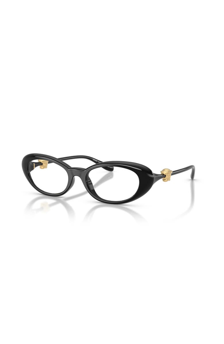 Versace 52mm Oval optical glasses, Main, color, Black