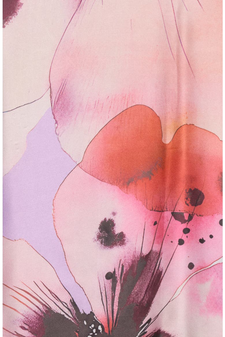 Ink Bloom Square Scarf, Alternate, color, CORAL