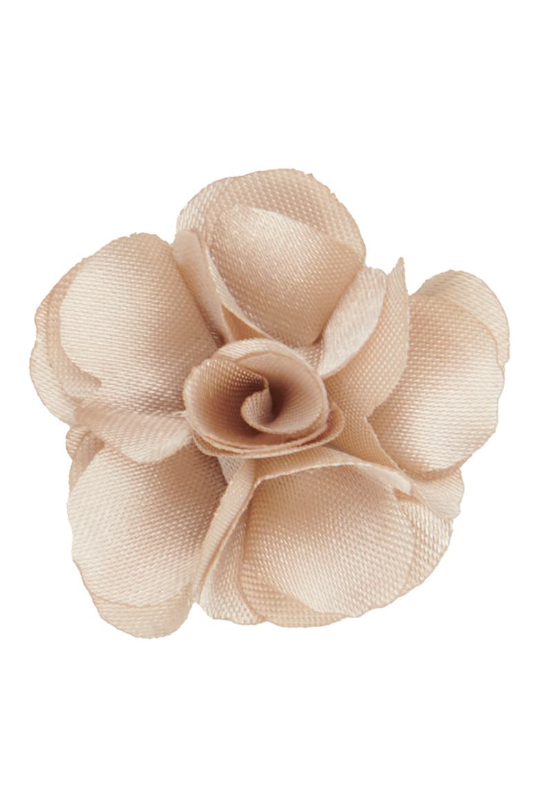 Men's Flower Lapel Pin, Main, color, CHAMPAGNE