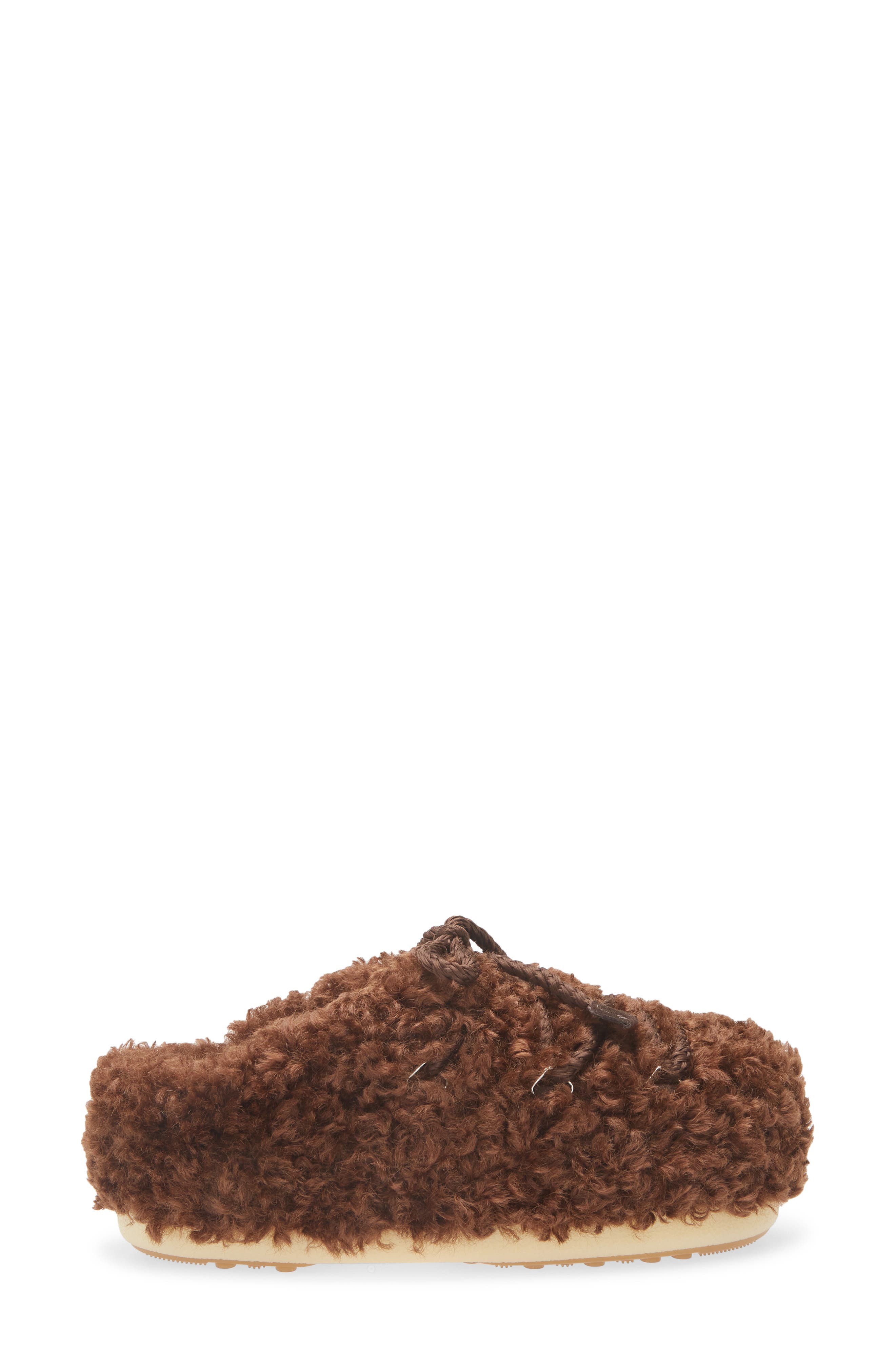 Moon Boot<sup>®</sup> EVX Curly Water Repellent Mule, Alternate, color, Dark Brown