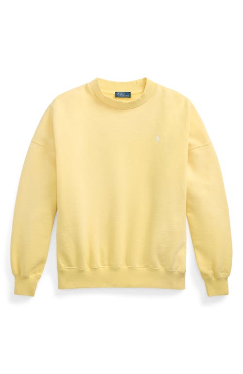 Polo Ralph Lauren Oversize Logo Graphic Sweatshirt In Wicket Yellow