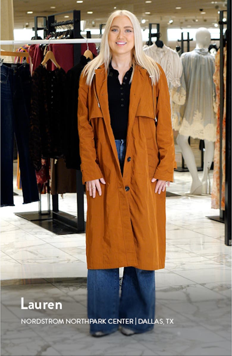 Relaxed Longline Water Resistant Raincoat, sales video thumbnail