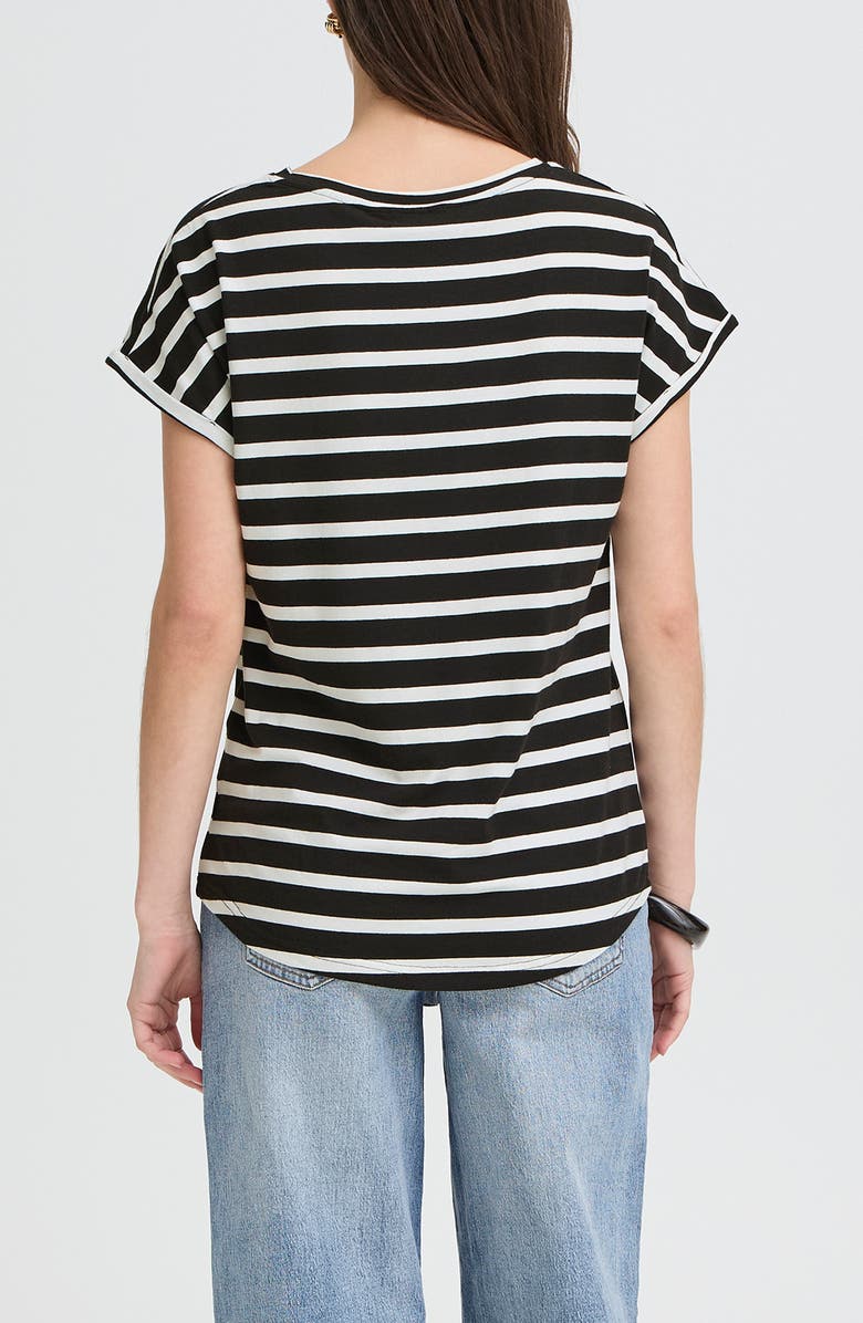 B.YOUNG Pamila Short Sleeve T-Shirt, Alternate, color, Off White Mix