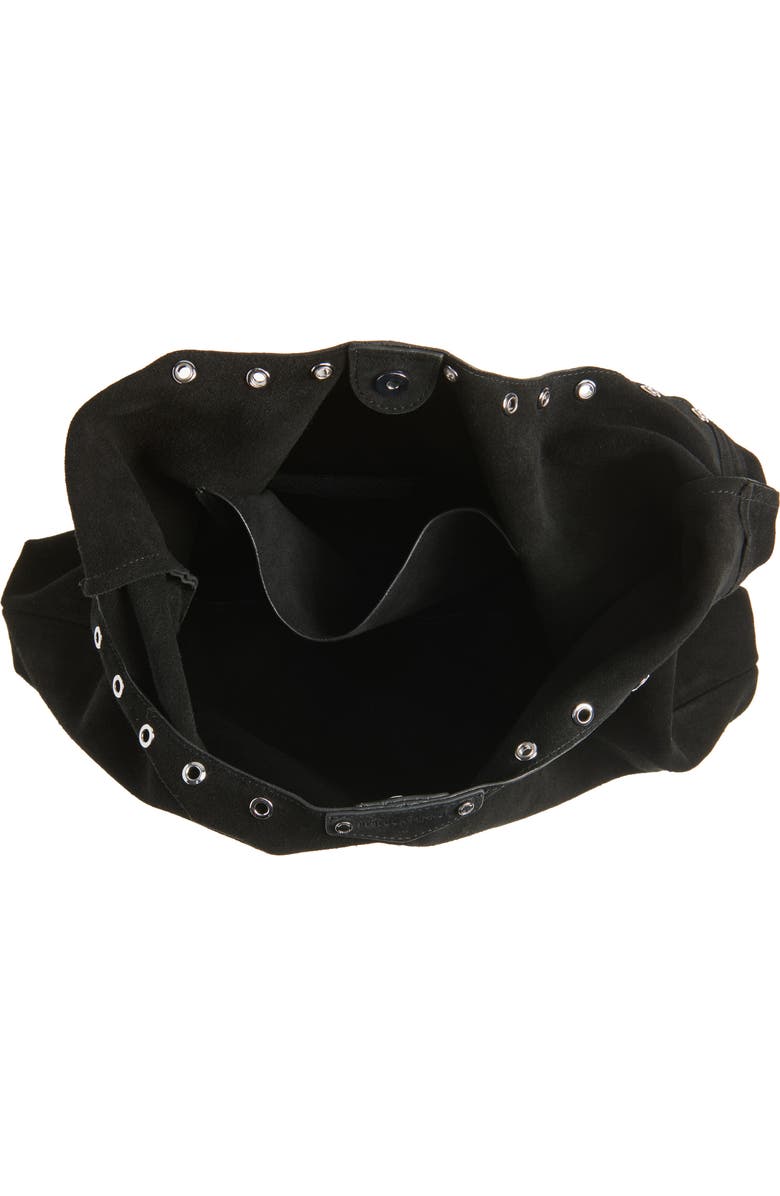 Rebecca Minkoff Industry Suede Slouchy Hobo Bag, Alternate, color, Black