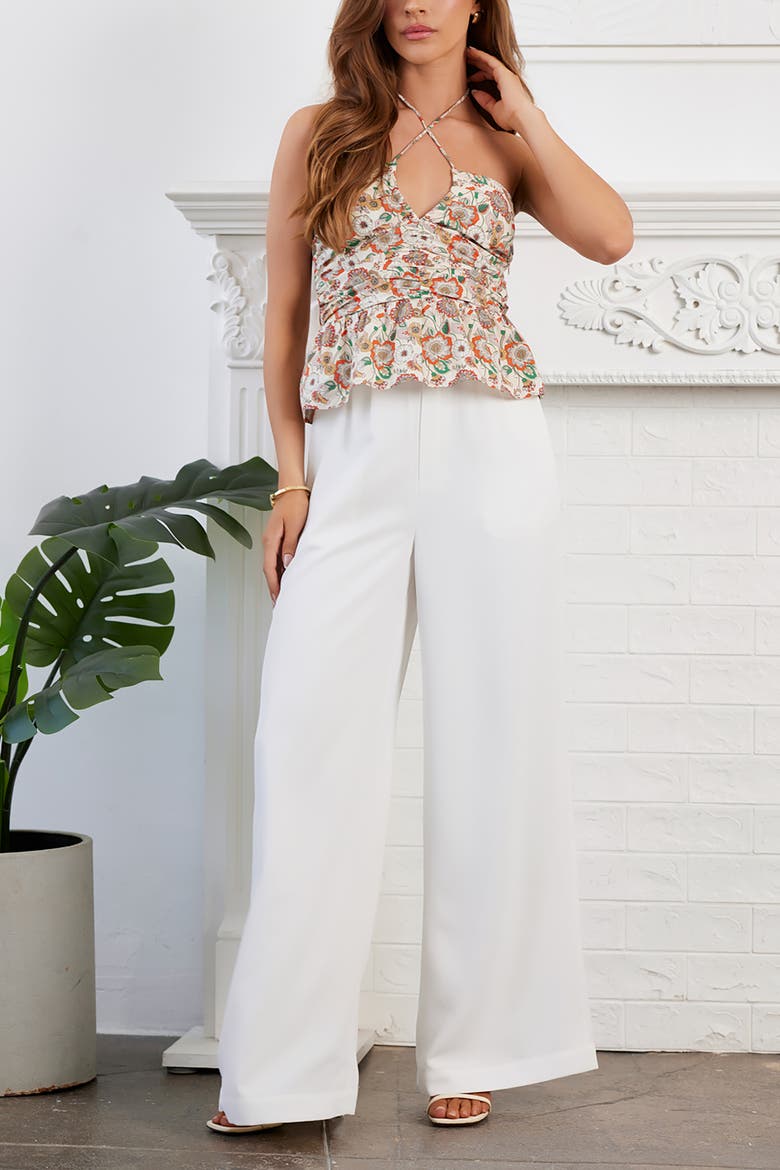 Aeries Halter Top, Alternate, color, Aruba Print