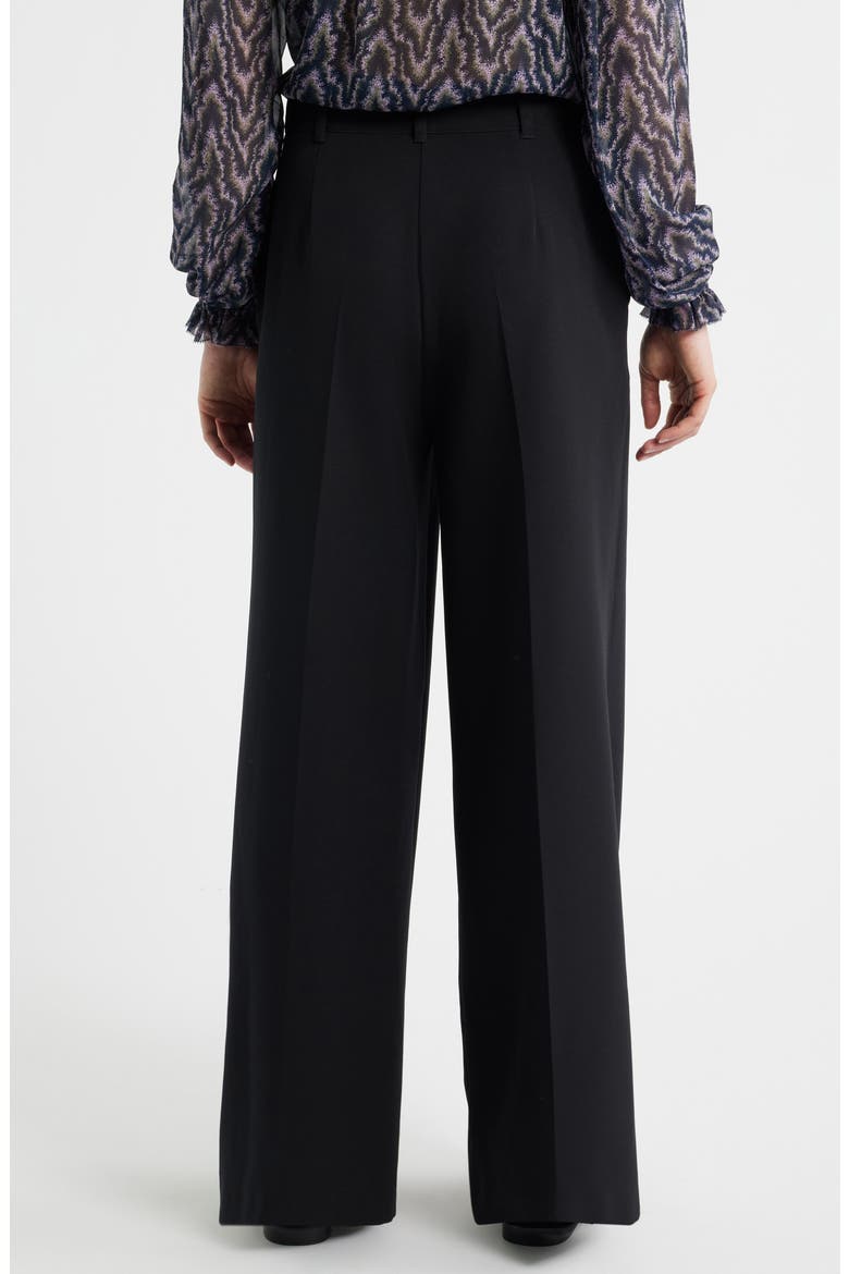 Tiwi Pleated Wide Leg Pants, Alternate, color, BLACK