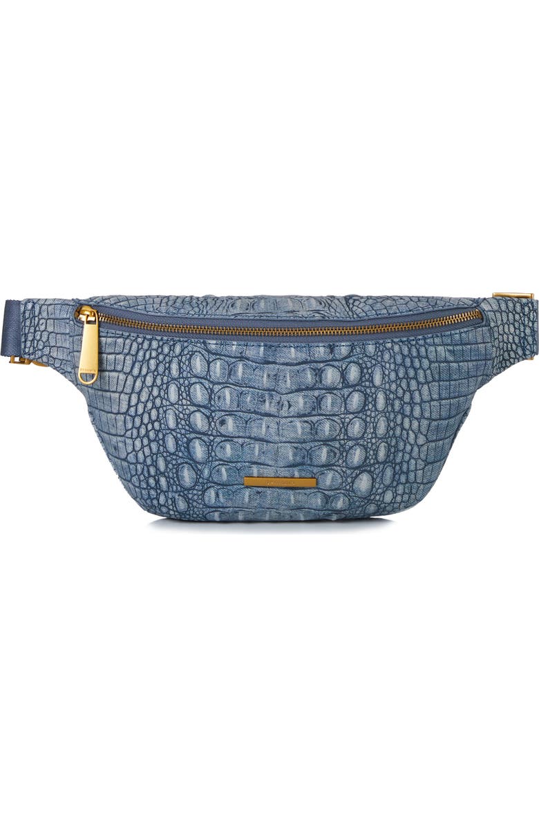 Brahmin Harker Croc Embossed Leather Belt Bag, Main, color,