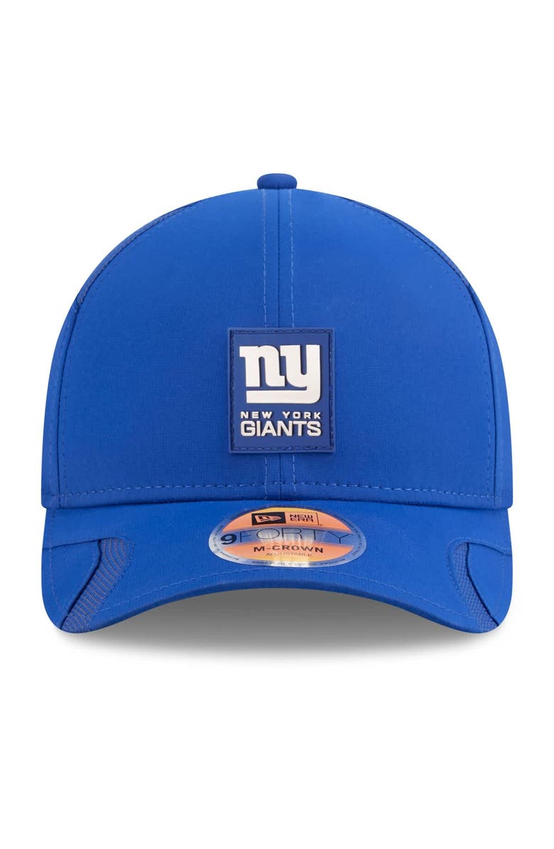 New Era Men's New Era Royal New York Giants 2025 Sideline M-Crown 9FORTY Adjustable Hat, Alternate, color, Royal