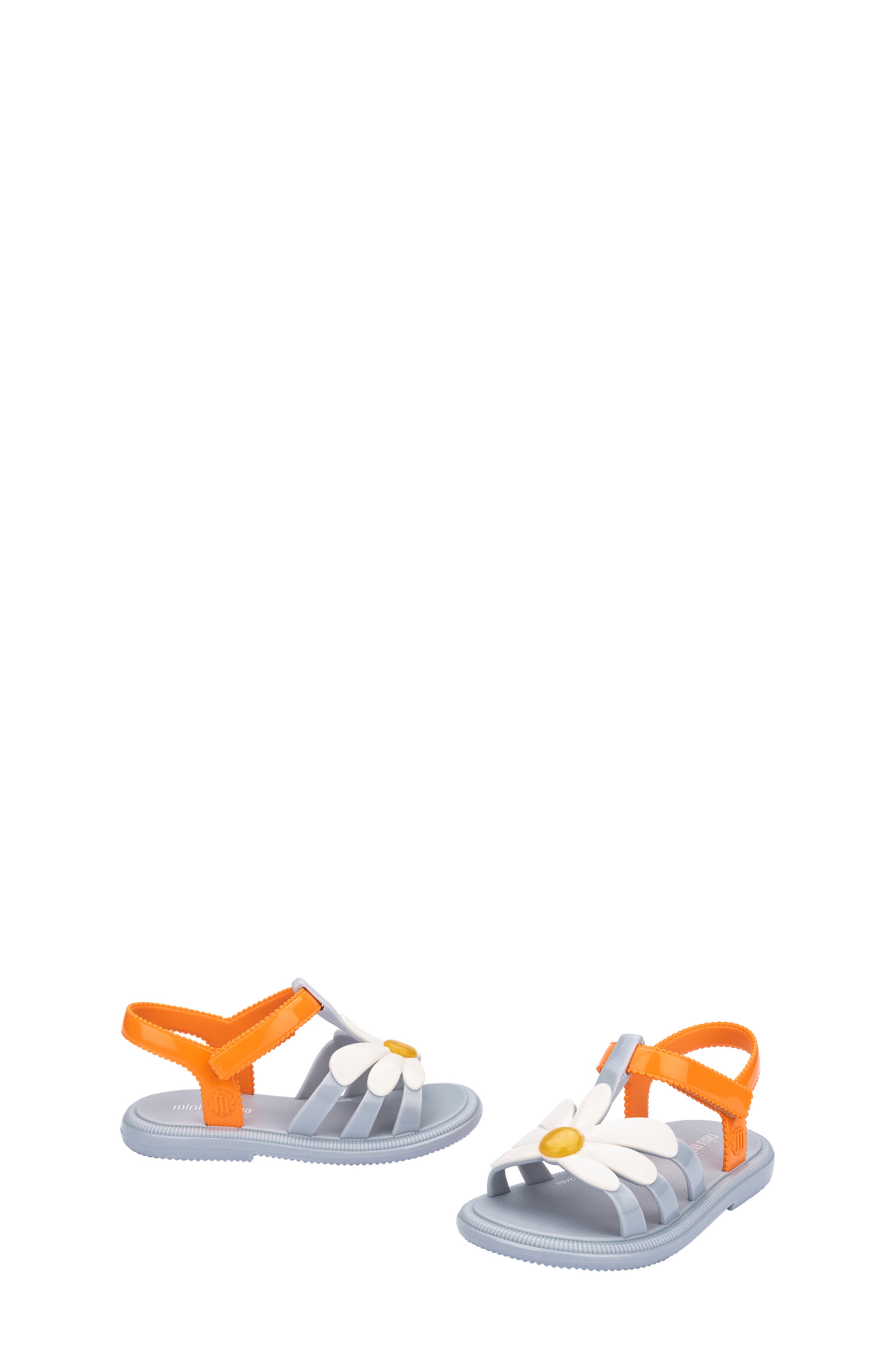 Kids' Hip Bloomy Ankle Strap Sandal, Alternate, color, BLUE/ORANGE