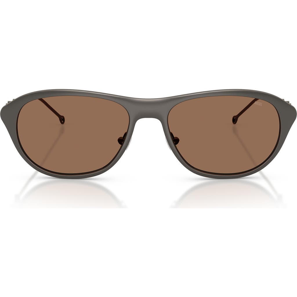 Diesel ® 55mm Pillow Sunglasses In Gray