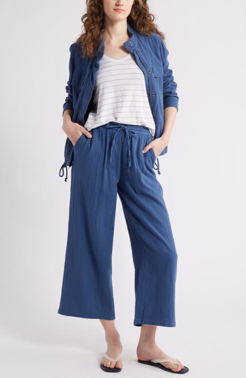 Caslonr Caslon(r) Wide Leg Crop Cotton Gauze Pants
