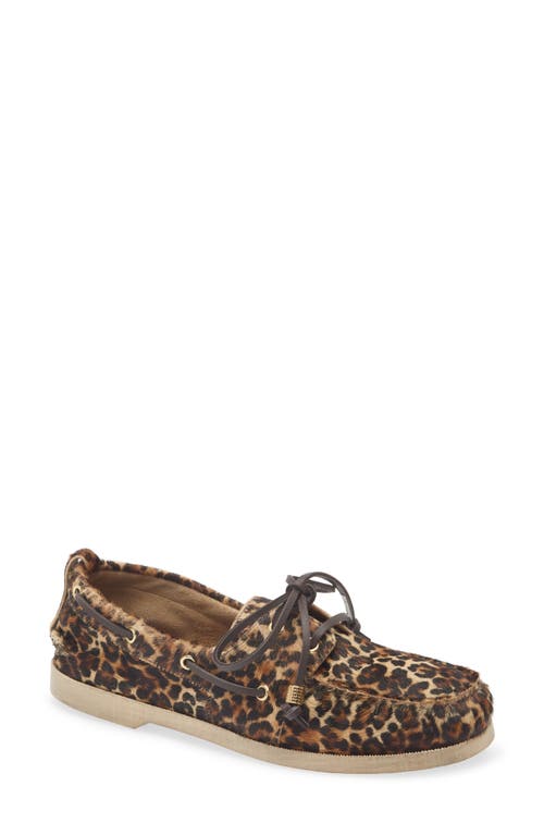 Golden Goose Genuine Calf Hair Boat Shoe In Multi