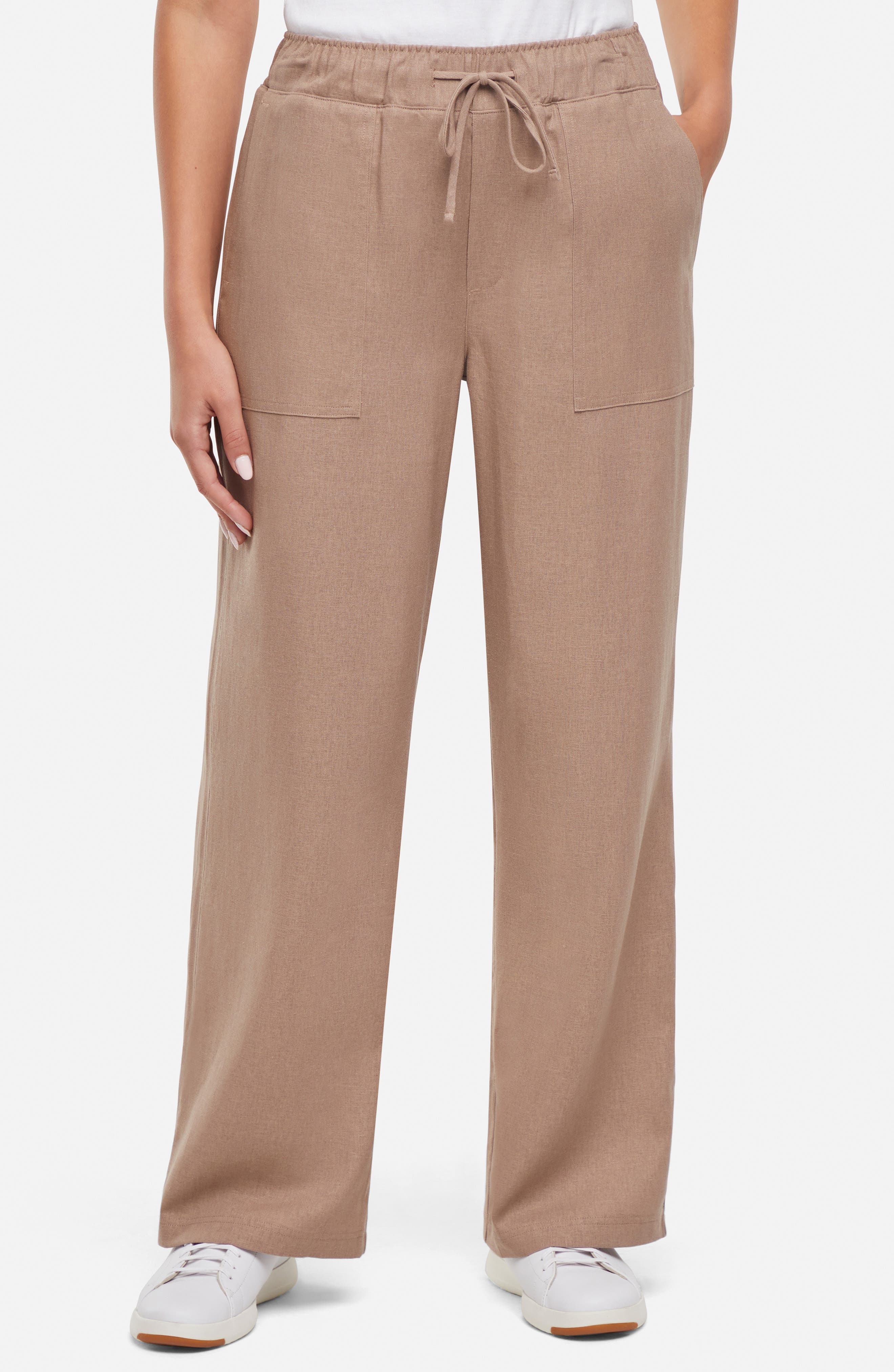 Three Dots Linen Wide Leg Pants