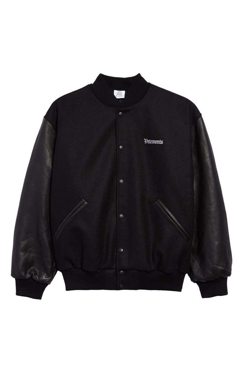 VETEMENTS College Bomber Jacket, Alternate, color, 