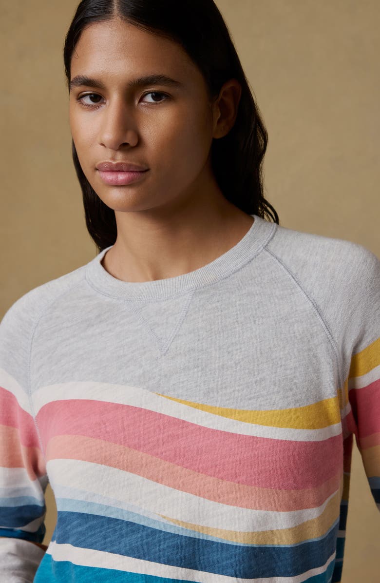 Faherty Print Slub Organic Cotton Sweatshirt, Alternate, color, Soleil Waves