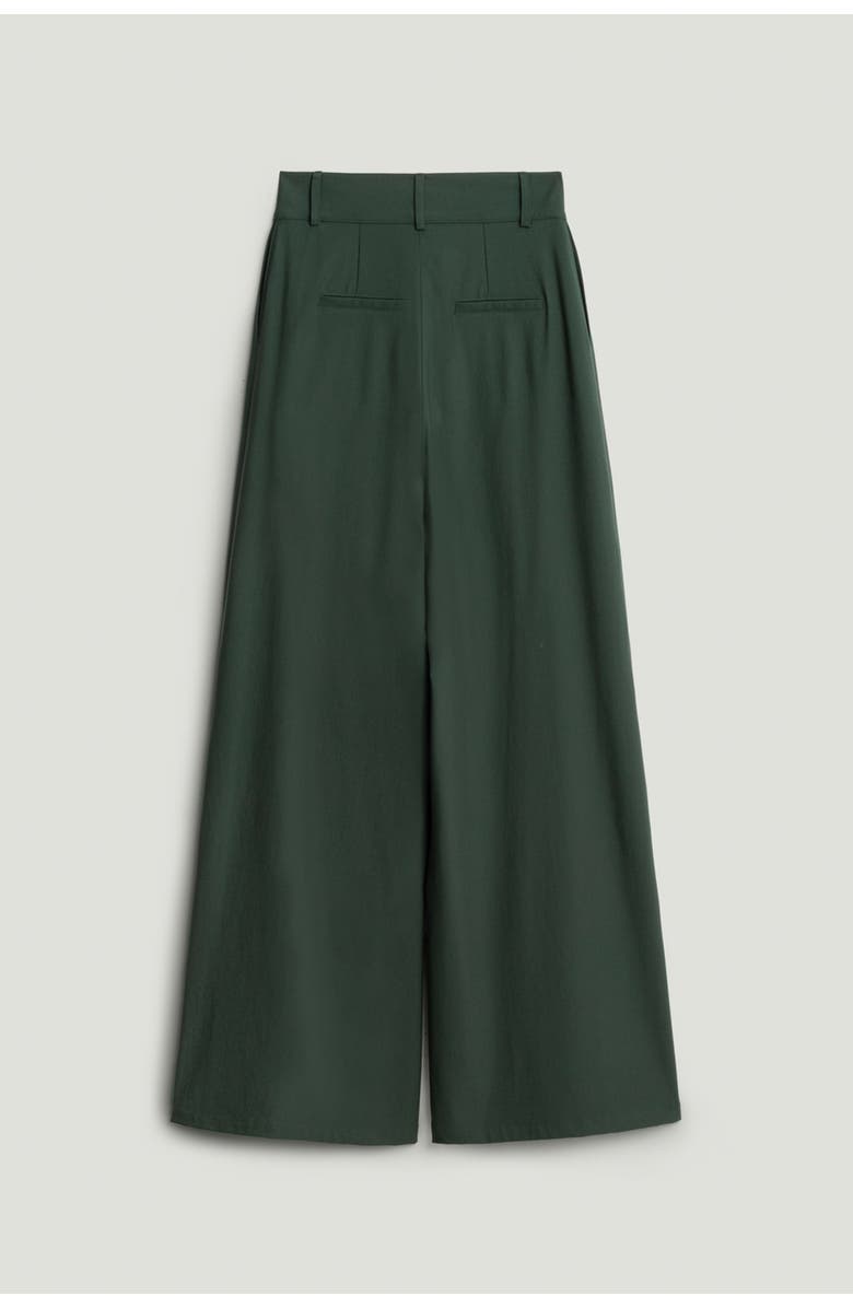 Nocturne Fluid Wide-Leg Pull-On Pants, Alternate, color, Dark Green