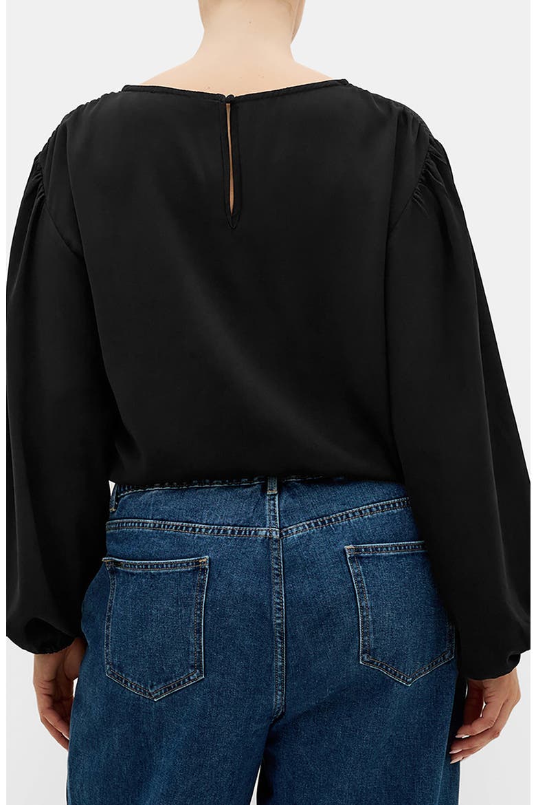 Elise Long Sleeve Top, Alternate, color, BLACK