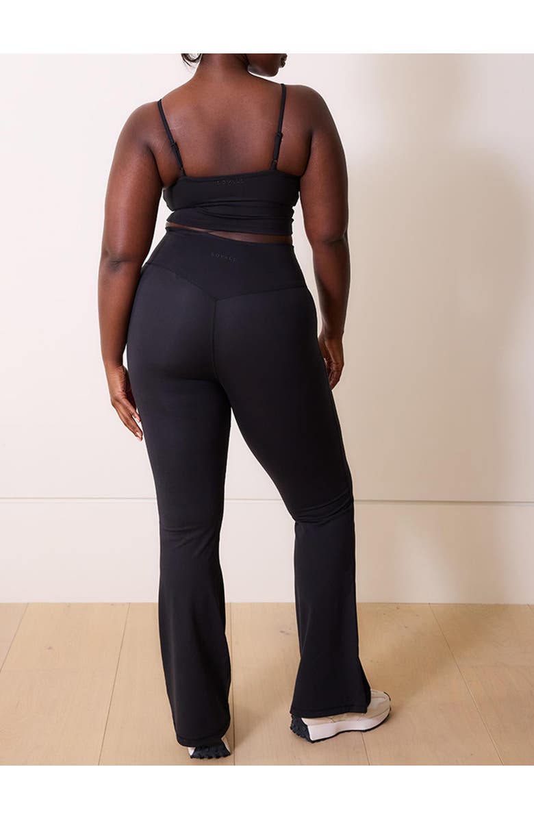 LOVALL 24/7 Revitalise Flare Leggings, Alternate, color, Black