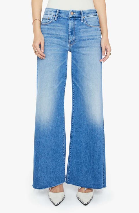 Lil' Roller Frayed Wide Leg Jeans (Petite)