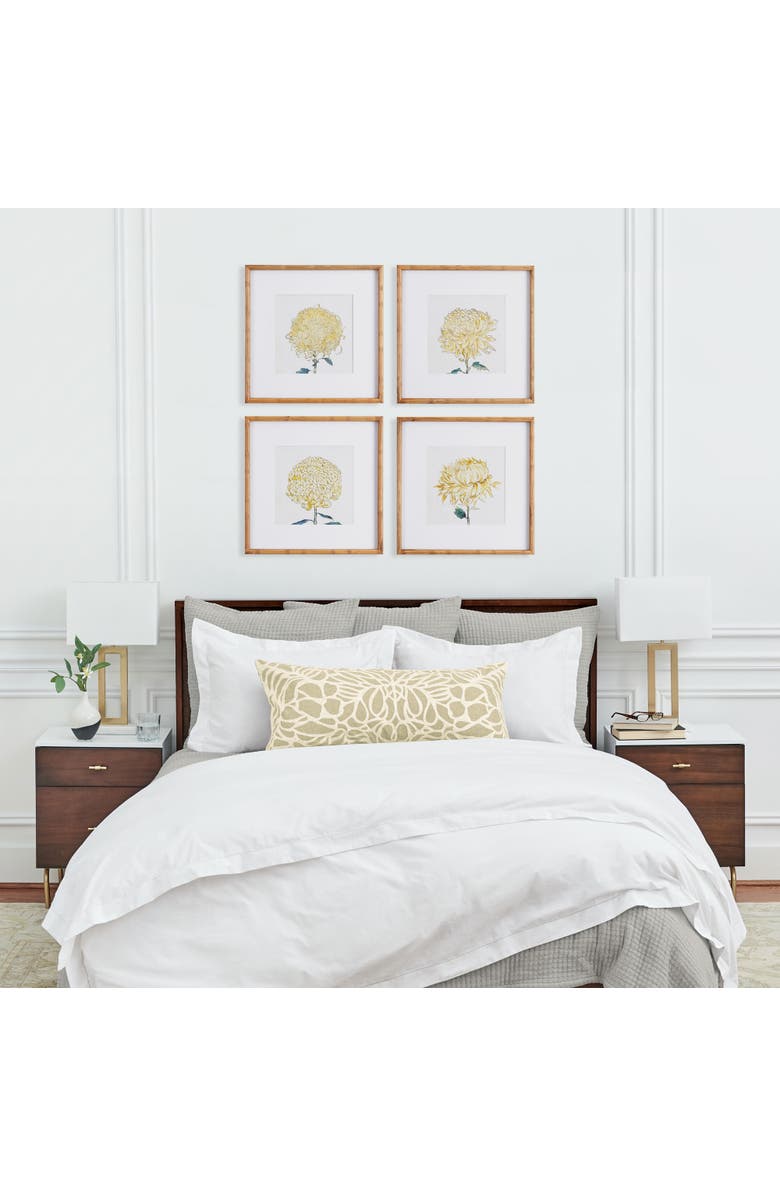 Napa Home & Garden Chrysanthemum Prints Set of 4, Alternate, color, Yellow