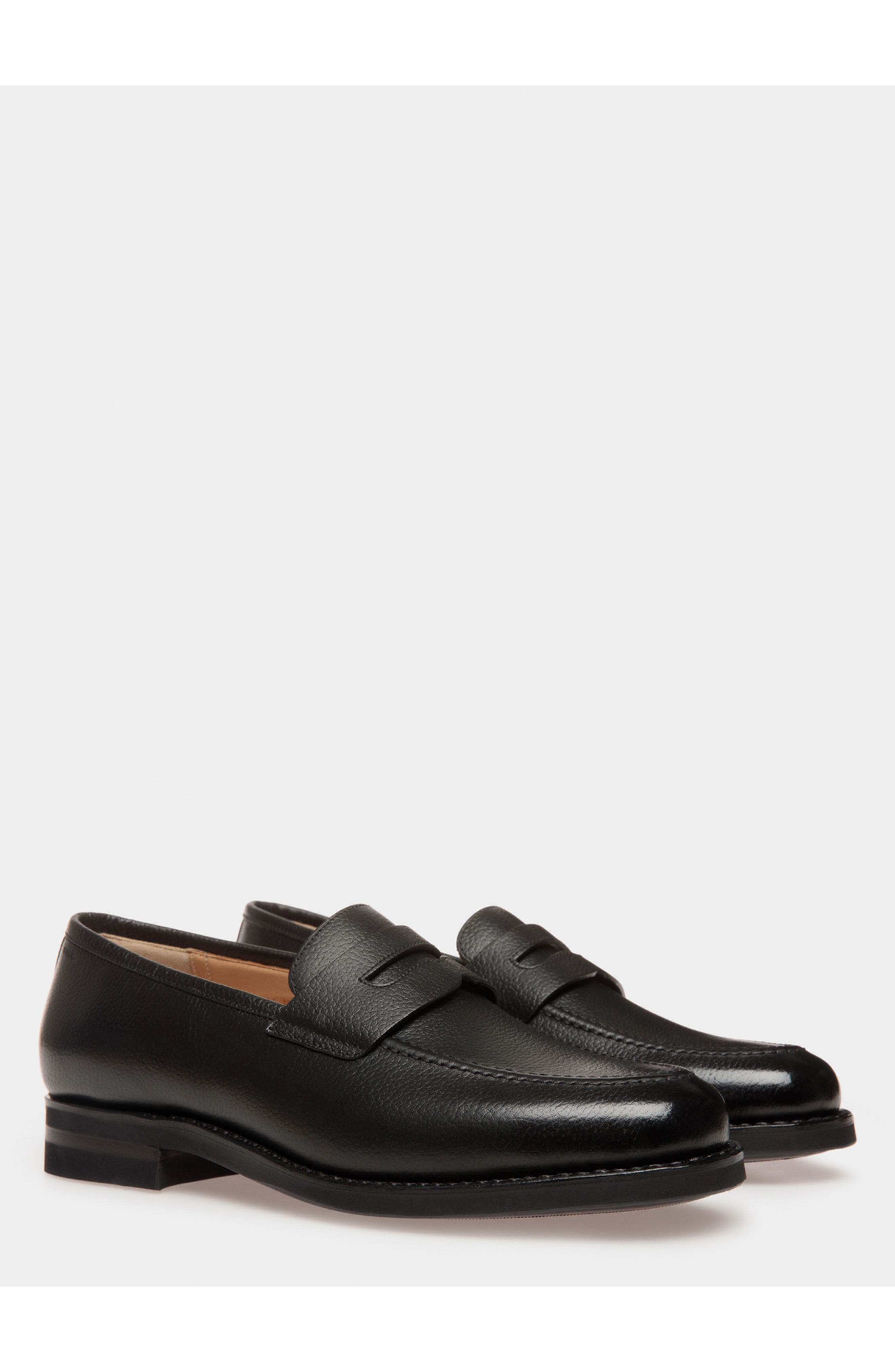 Bally Schoenen Loafer in Embossed Calf Leather, Alternate, color, Black