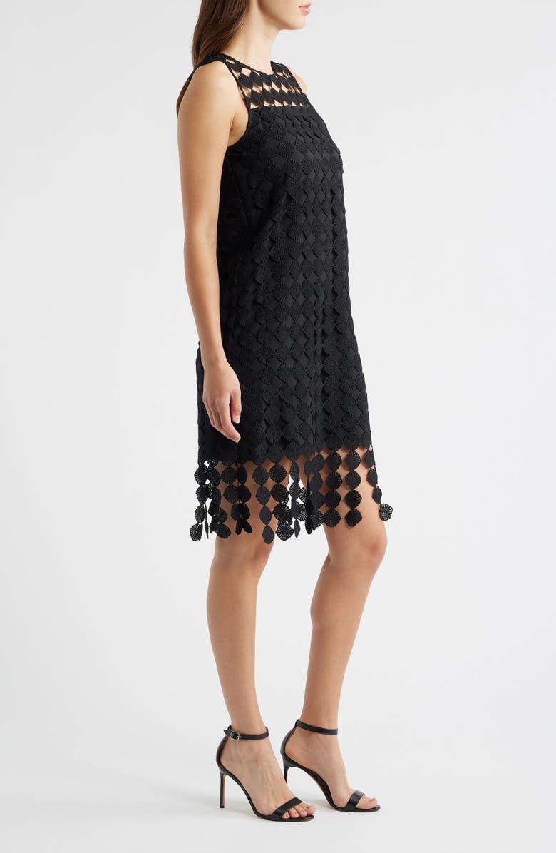 Anne Klein Fringe Embroidered Sleeveless Dress, Alternate, color, 