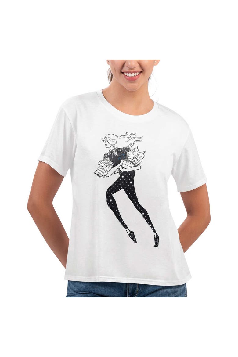 Women's G-III 4Her by Carl Banks White Carolina Panthers Play The Ball T-Shirt, Alternate, color, White