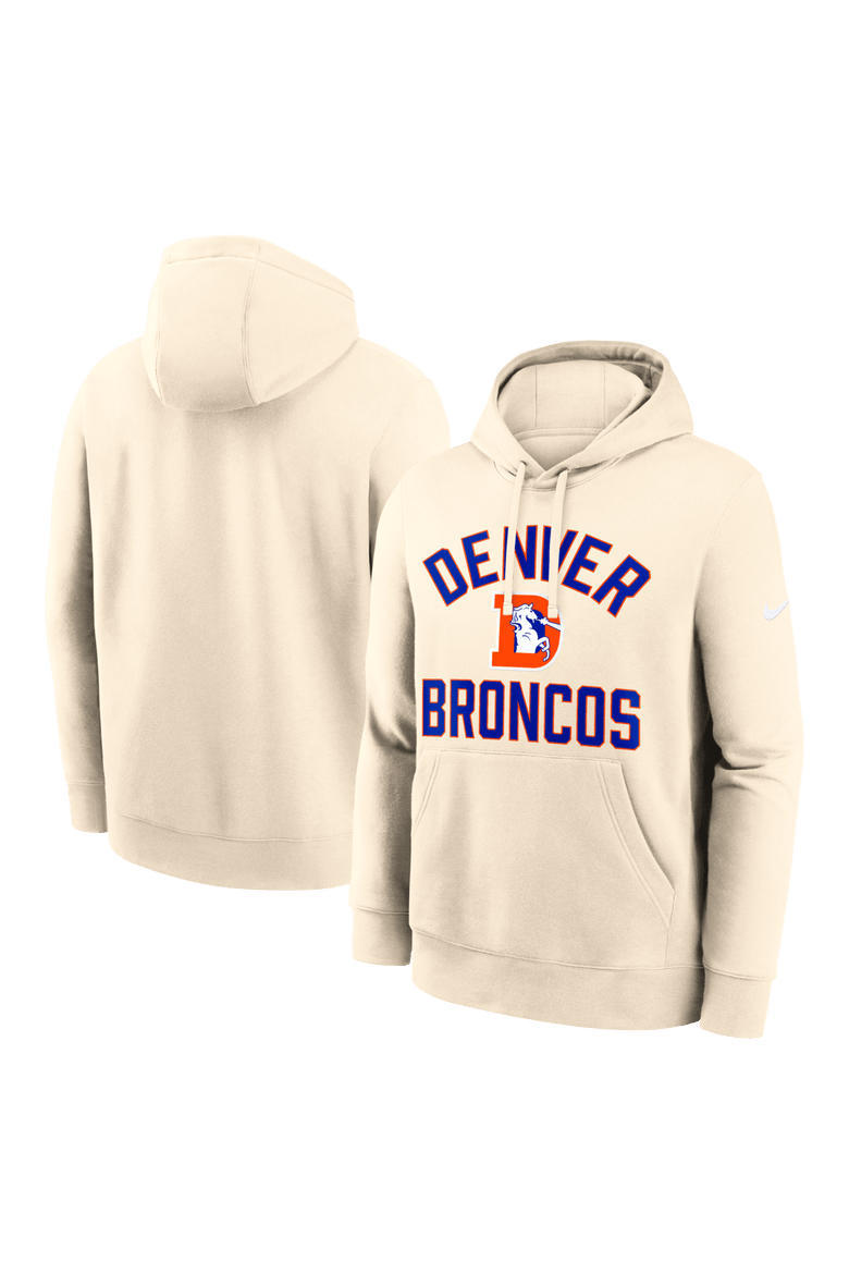 Men's Nike Natural Denver Broncos Club Hoodie, Main, color, Natural