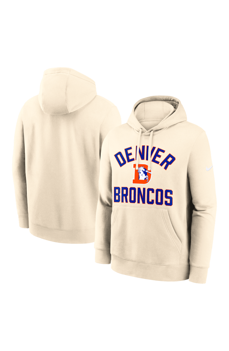 Nike Men's Nike Natural Denver Broncos Club Hoodie, Main, color, Natural