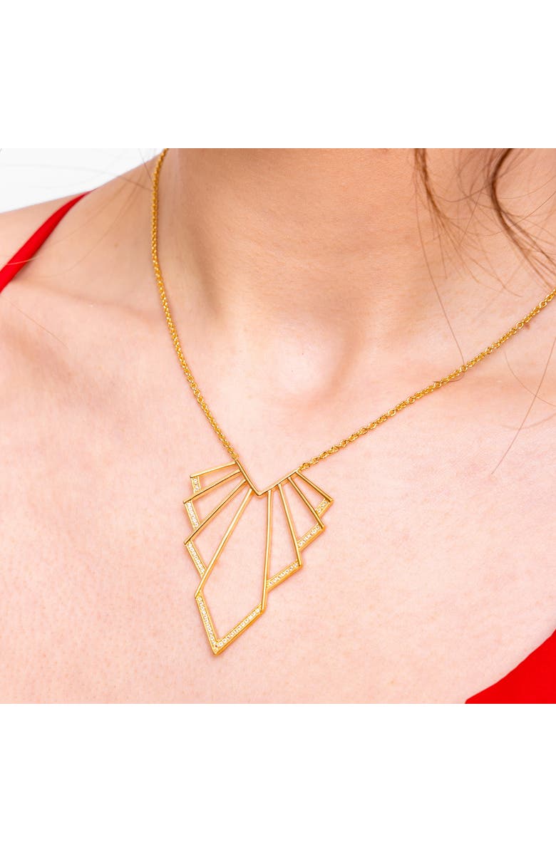 Lucy Quartermaine Chrysler Art Deco Pendant, Alternate, color, Gold