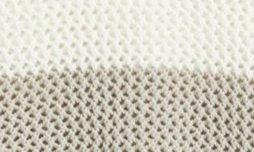 BEACHLUNCHLOUNGE BEACHLUNCHLOUNGE TRESA STRIPE CROCHET CREWNECK SWEATER