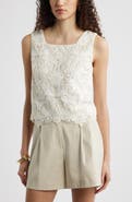 Nordstrom Floral Cutwork Lace Top