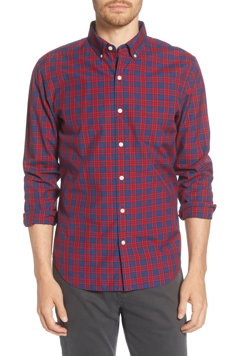 Bonobos Slim Fit Plaid Button-Down Shirt, Main, color, 