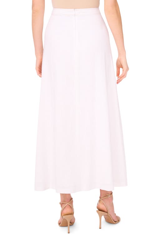Cece High Waist A-line Maxi Skirt In White
