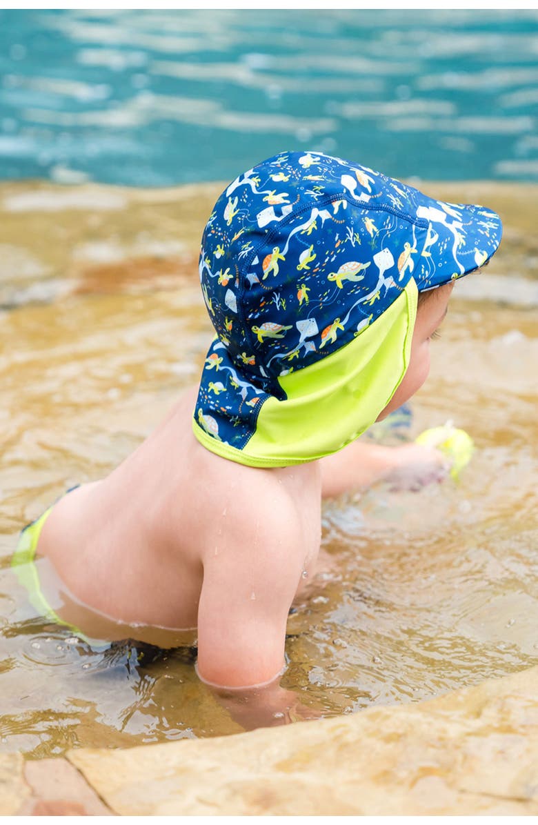Splash About Legionnaire Sun Hat, Alternate, color, Turtle Tide