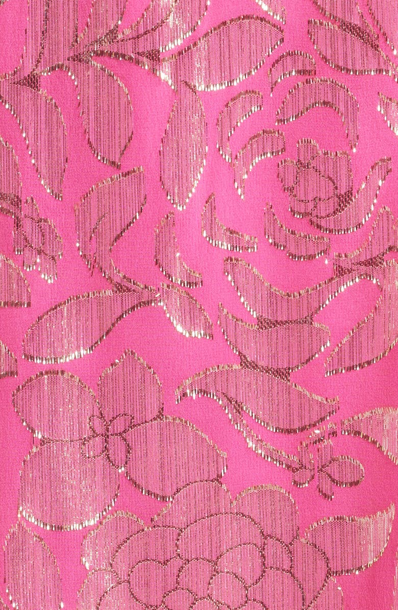 Lilly Pulitzer<sup>®</sup> Evaline Long Sleeve Silk Blend Drop Waist Dress, Alternate, color, Sun Shell Pink Floral