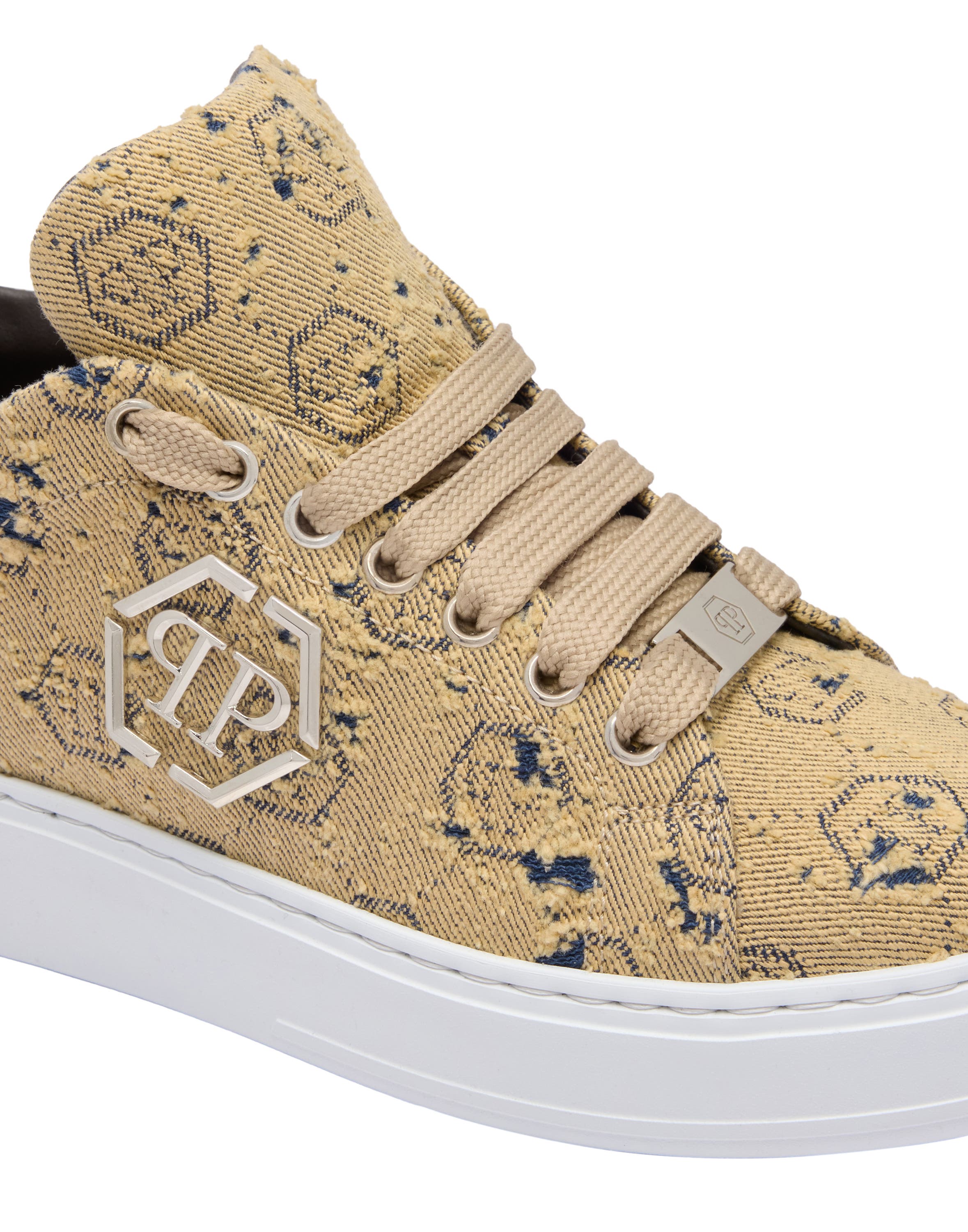 Low-Top Sneakers Jacquard Monogram Logo Unisex, Alternate, color, brown