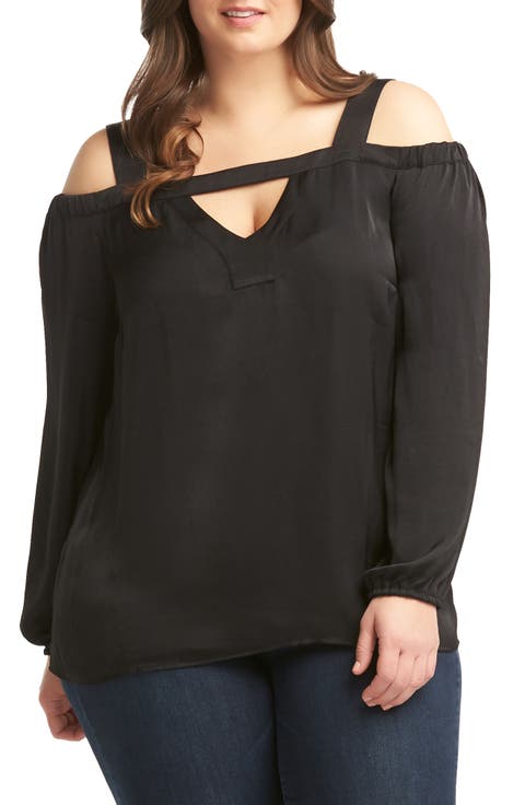 Lemon Tart Cayley Cold Shoulder Top (Plus Size)