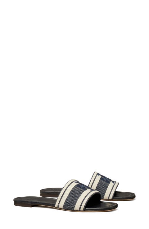 Double T Jacquard Slide Sandal