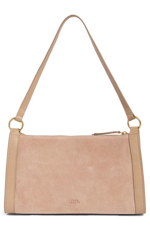 Vince Camuto Lisha Studded Leather Shoulder Bag In Neutral