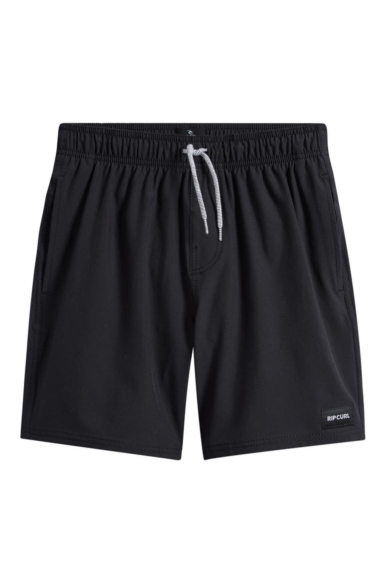 Kids' Volley Swim Trunks, Main, color, BLACK
