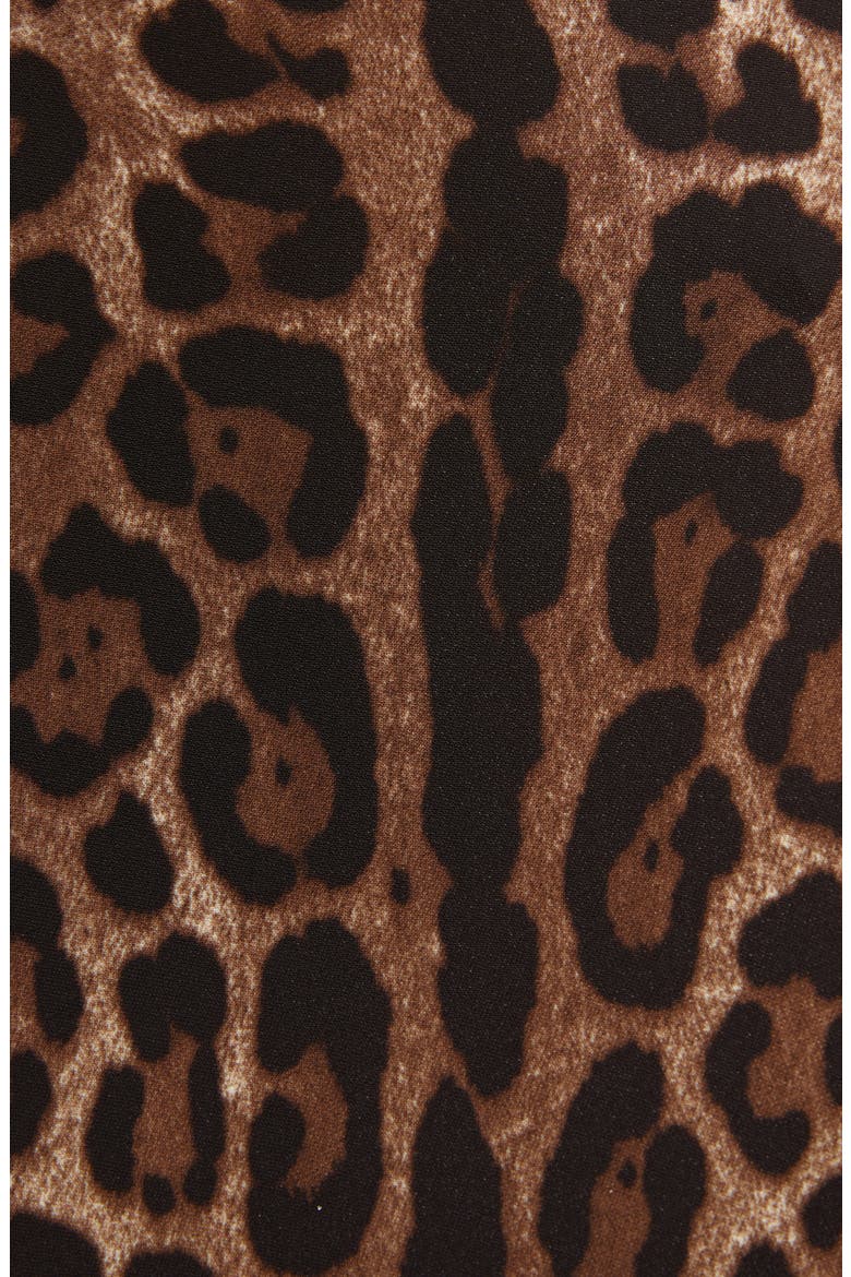 Leopard Print Cady Fit & Flare Dress, Alternate, color, LIGHT BROWN PRINT
