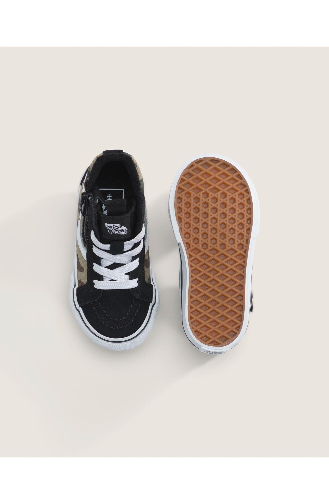 Vans Kids' Sk8-Hi Reissue Side Zip Sneaker, Alternate, color, Camo Black/Green